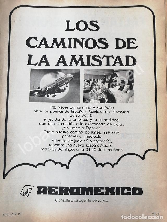 Poster collecting: CARTEL ANTIGUO ORIGINAL DE AEROLINEA AEROMEXICO 1979 /578