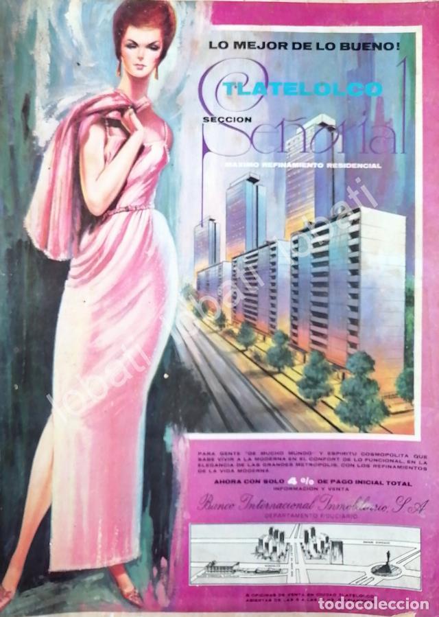 Poster collecting: CARTEL ANTIGUO ORIGINAL DE INICIOS DE EDIFICIOS TLATELOLCO SE&Ntilde;ORIAL 1969 DIBUJO DE IGNACIO SIERRA /5