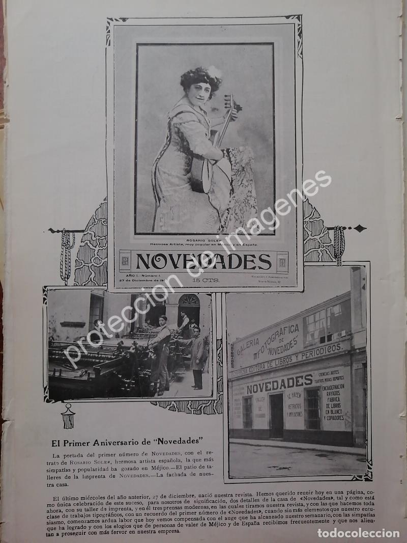Collectionnisme d'affiches: AFICHE ANTIGUO 1912. PRIMER A&Ntilde;O DE CASA NOVEDADES