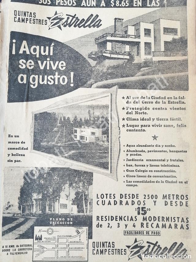 Collectionnisme d'affiches: CARTEL ANTIGUO ORIGINAL DE INICIOS DE LA COLONIA CAMPESTRE LA ESTRELLA 1954 /599 SUPER RARO 10+