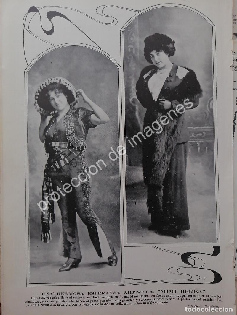 Collectionnisme d'affiches: AFICHE ANTIGUO 1912 INICIOS DE LA ACTRIZ MIMI DERBA