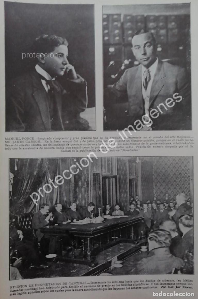 Sammeln von Plakaten: AFICHE ANTIGUO 1913 MANUEL PONCE Y MAS NOTAS /MUSICOS