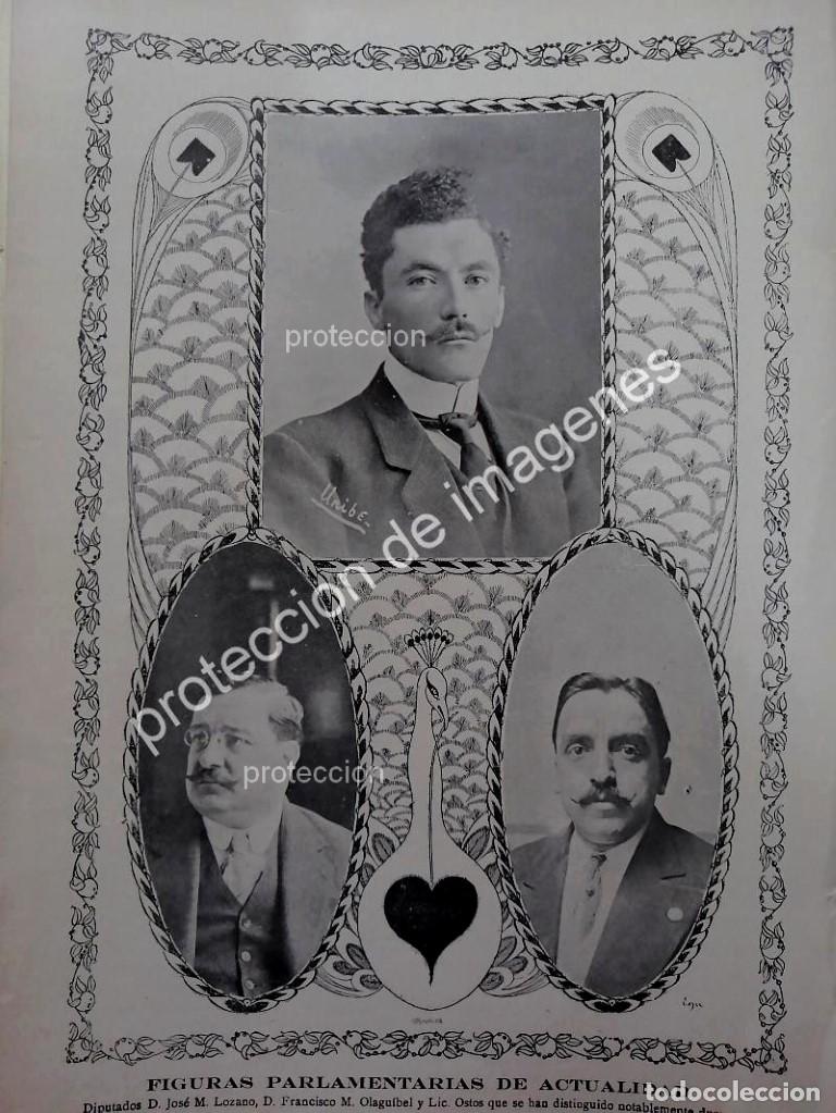 Sammeln von Plakaten: AFICHE ANTIGUO 1912 FRANCISCO MODESTO OLAGUIBEL Y DIPUTADOS