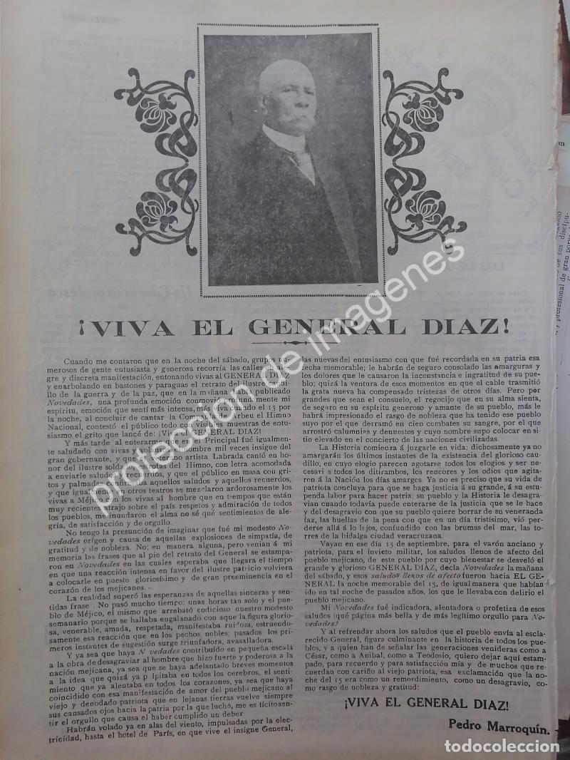 Sammeln von Plakaten: AFICHE ANTIGUO 1912 DE PEDRO MARROQUIN A PORFIRIO DIAZ