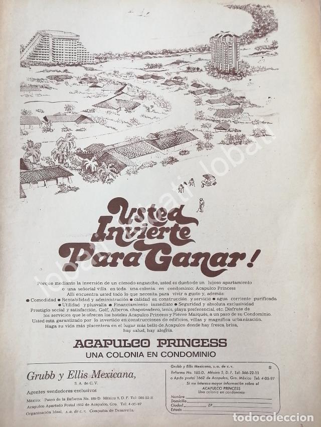 Collectionnisme d'affiches: CARTEL ANTIGUO ORIGINAL DE INICIOS DE LA COLONIA ACAPULCO PRINCESS 1970s /575 MUY RARO