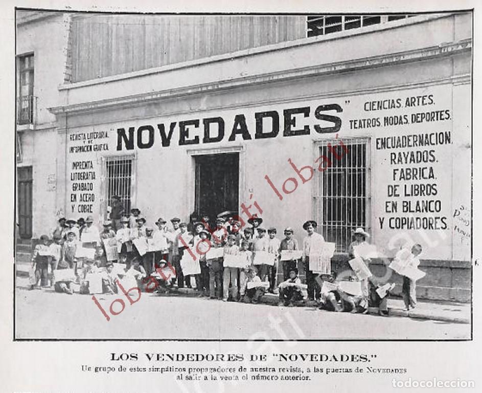 Collectionnisme d'affiches: CARTEL ANTIGUO ORIGINAL DE IMPRENTA DE NOVEDADES 1912, /581