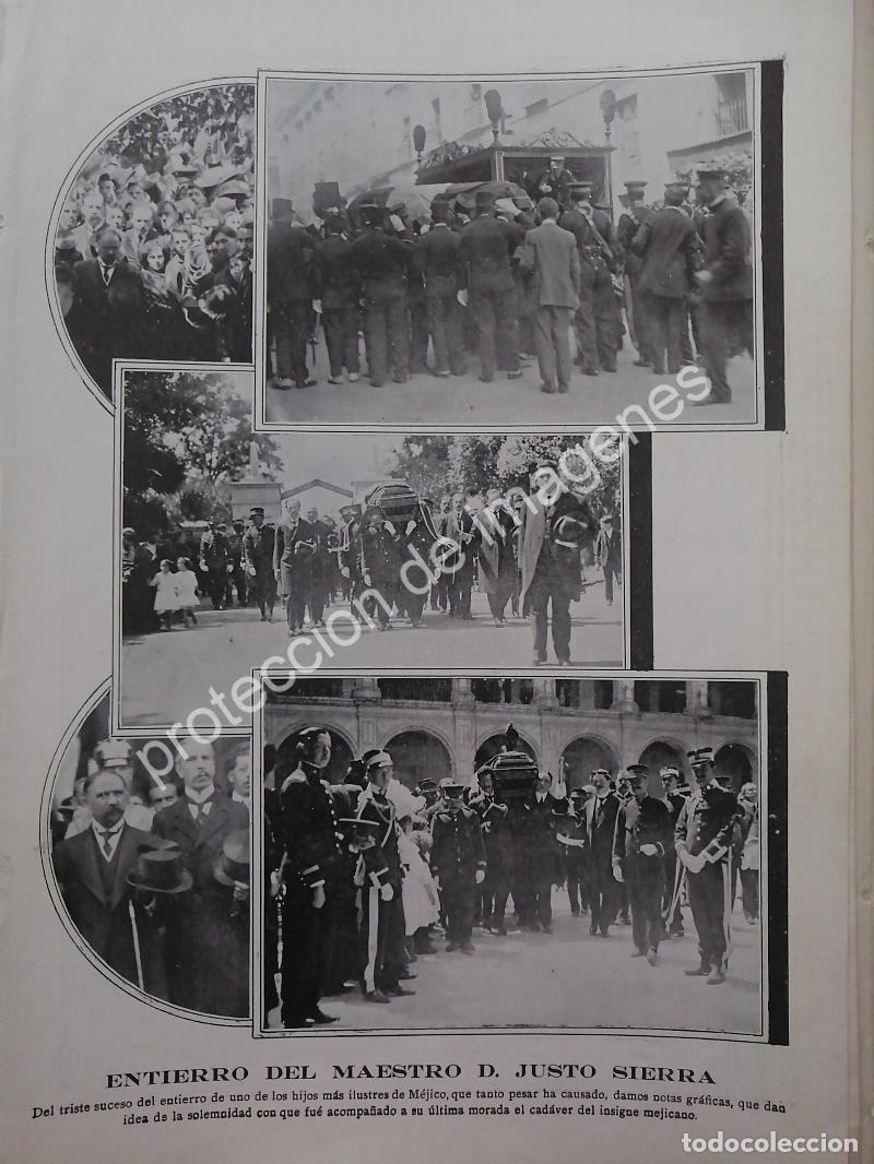 Collectionnisme d'affiches: AFICHE ANTIGUO 1912 FUNERALES DE DON. JUSTO SIERRA