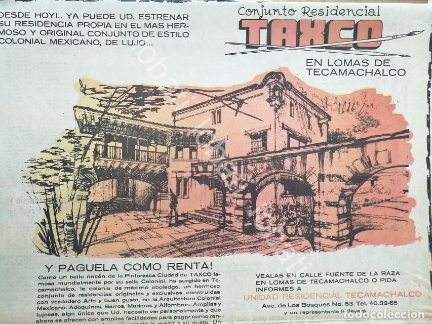 Collectionnisme d'affiches: CARTEL ANTIGUO ORIGINAL DE INICIOS DE LA COLONIA UNIDAD RESIDENCIAL LOMAS DE TECAMACHALCO 1969 /587