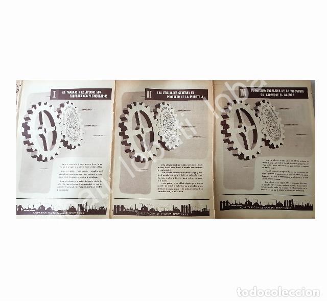 Collectionnisme d'affiches: CARTEL ANTIGUO ORIGINAL DE 3 AFICHES. CONFEDERACION DE CAMARAS INDUSTRIALES 1956 /592