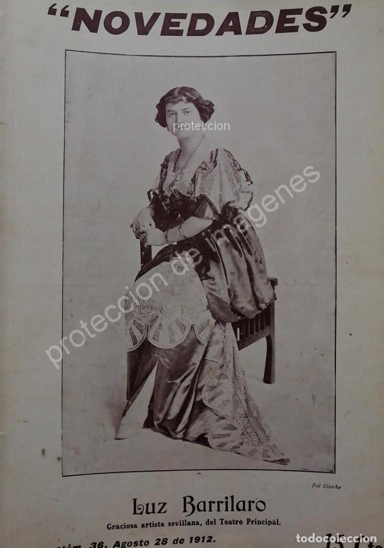 Poster collecting: PORTADA ANTIGUA 1912 ACTRIZ TIPLE. LUZ BARRILARO EN MEXICO