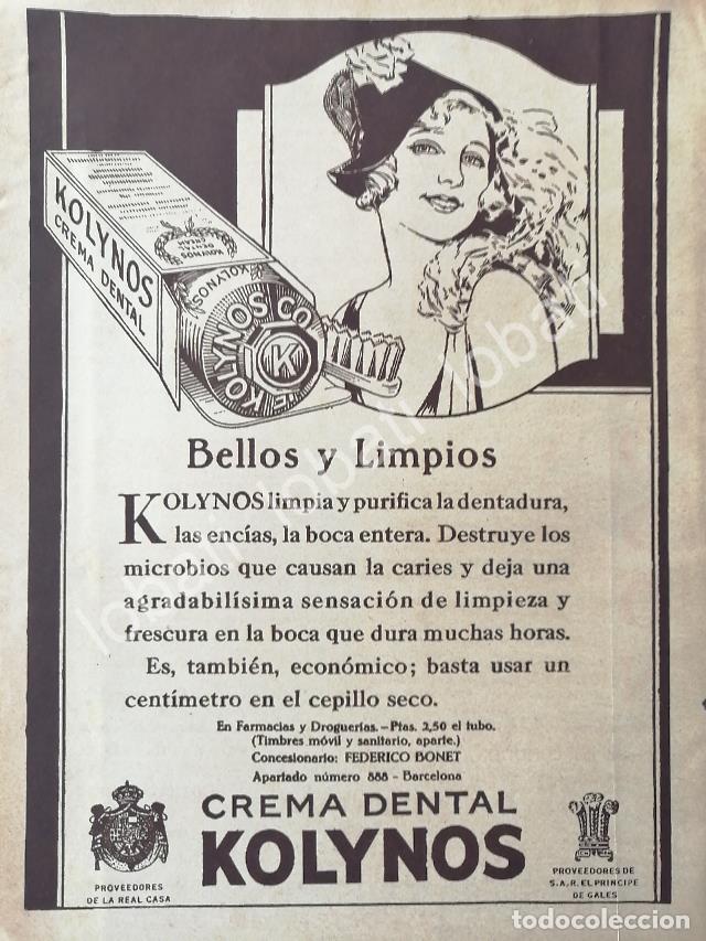 Collezionismo di affissi: CARTEL ANTIGUO ORIGINAL DE CREMA DENTAL KOLYNOS 1930s /No52