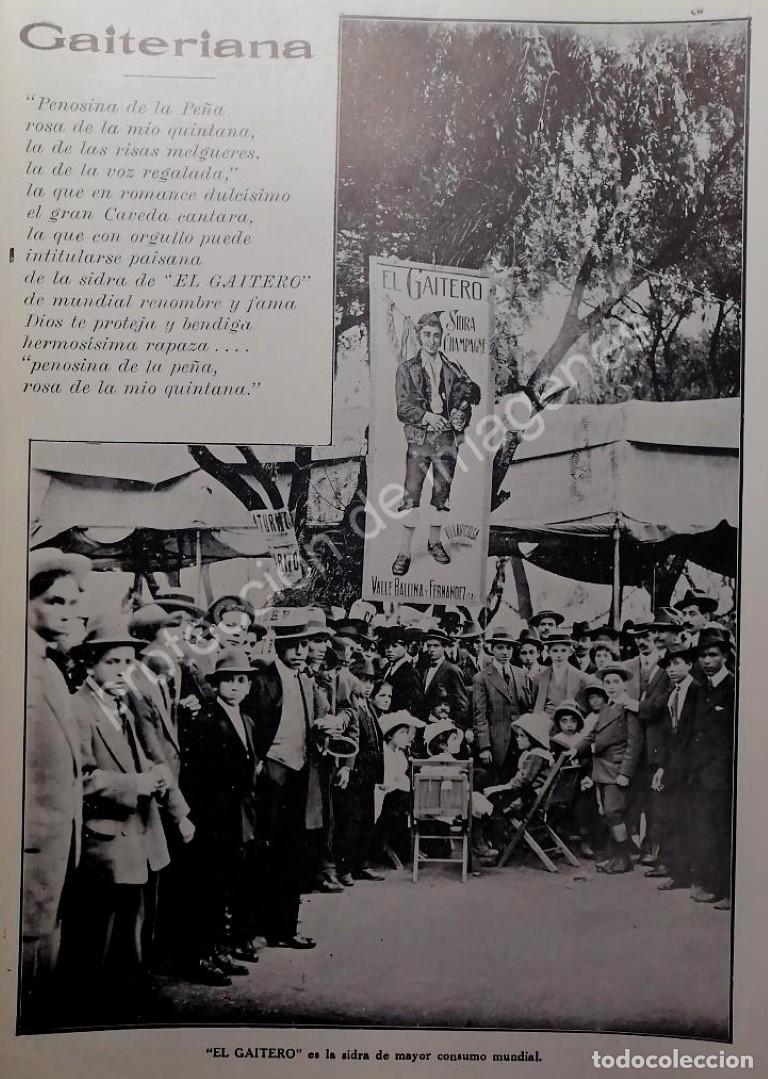 Collezionismo di affissi: CARTEL ANTIGUO SIDRA EL GAITERO 1912, SUPER RARO