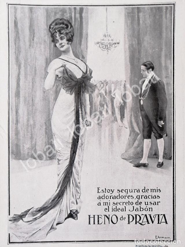 Collezionismo di affissi: CARTEL ANTIGUO ORIGINAL DE JABON HENO DE PRAVIA 1913 /No62. PUBLICIDAD ARTISTICA
