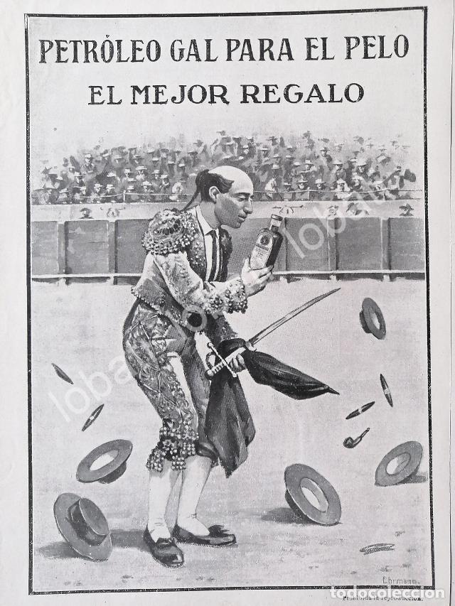 Collezionismo di affissi: CARTEL ANTIGUO ORIGINAL DE LOCIO PARA CABELLO, PETROLEO GAL 1913 /No63