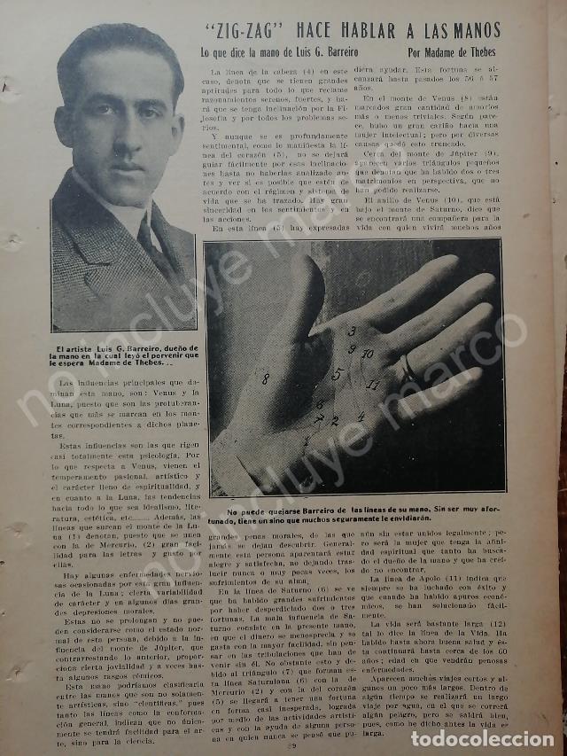 Collezionismo di affissi: AFICHE ANTIGUO. 1920 MADAME DE THEBES LEE MANO A LUIS G. BARREIRO