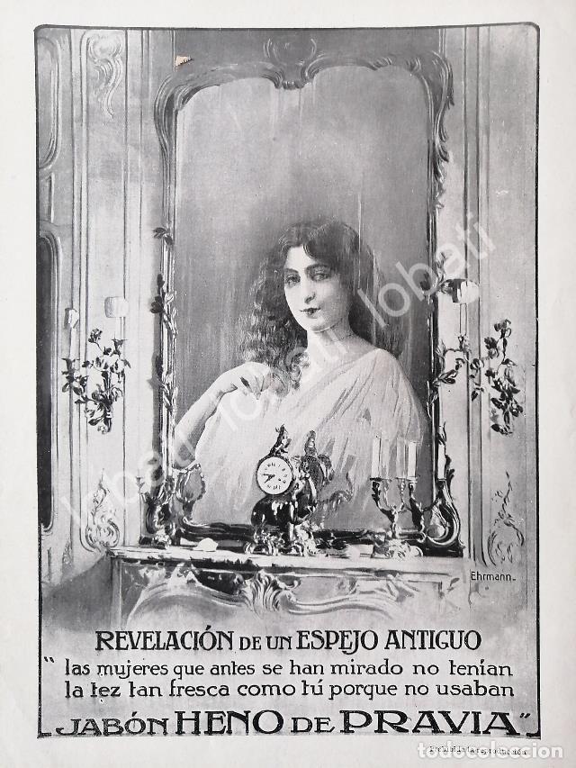 Collezionismo di affissi: CARTEL ANTIGUO ORIGINAL DE JABON HENO DE PRAVIA 1914 /No68 PUBLICIDAD ARTISTICA