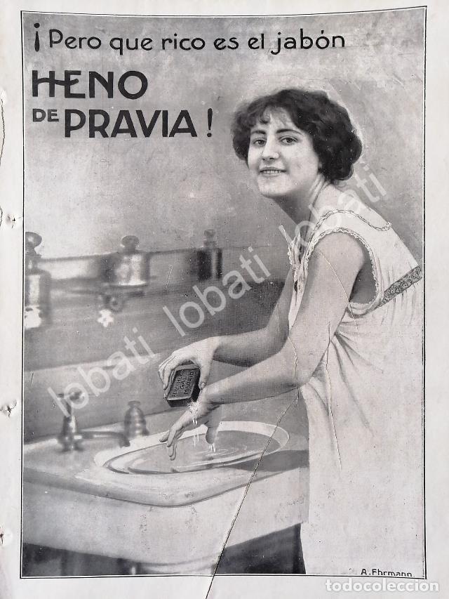 Collezionismo di affissi: CARTEL ANTIGUO ORIGINAL DE JABON HENO DE PRAVIA 1914 /No69