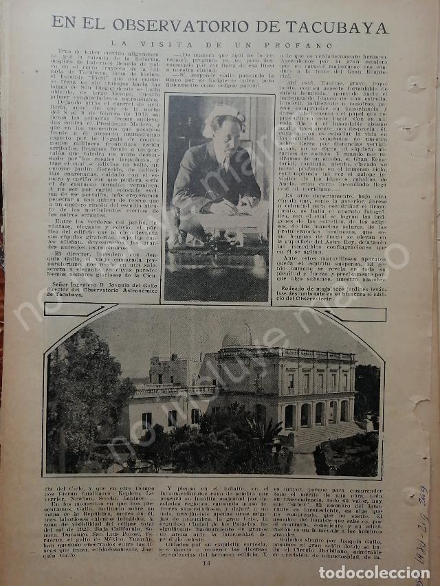 Collezionismo di affissi: AFICHE ANTIGUO. 1920 JOAQUIN GALLO, OBSERVATORIO DE TACUBAYA