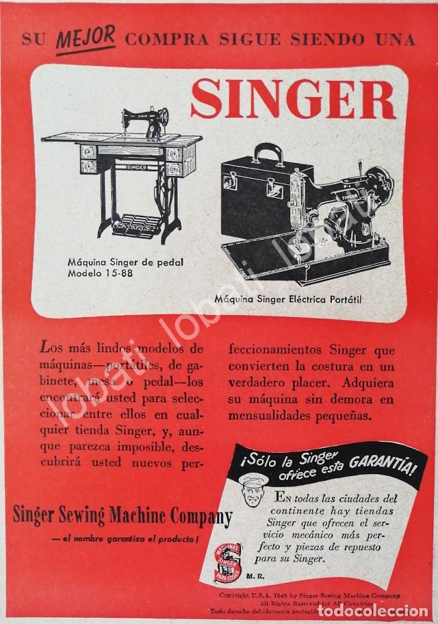 Collezionismo di affissi: CARTEL ANTIGUO ORIGINAL DE MINI CARTEL. MAQUINAS DE COSER SINGER 1940s /216