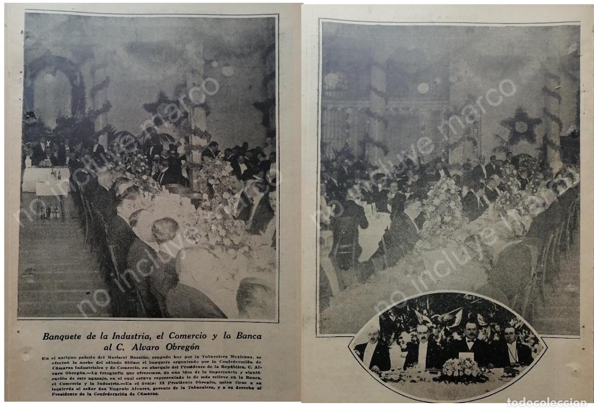 Sammeln von Plakaten: AFICHE ANTIGUO. 1921 BANQUETE EN HONOR A ALVARO OBREGON