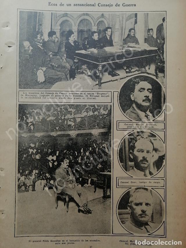 Sammeln von Plakaten: AFICHE ANTIGUO 1920 CONSEJO DE GUERRA A PABLO GONZALEZ /MONTERREY