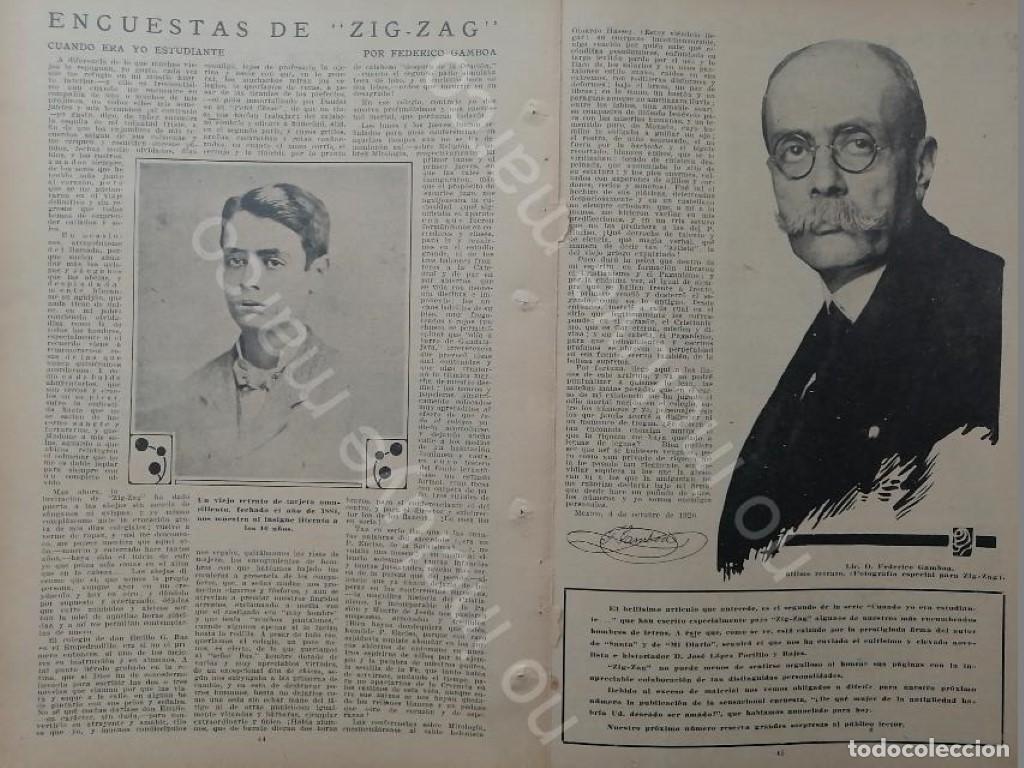 Sammeln von Plakaten: AFICHE ANTIGUO 1920 ENTREVISTA A FEDERICO GAMBOA /ESCRITORES