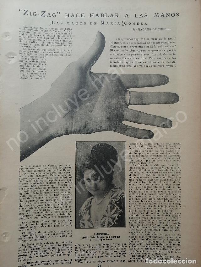 Sammeln von Plakaten: AFICHE ANTIGUO 1920 MADAME DE THEBES LEE LA MANO A MARIA CONESA