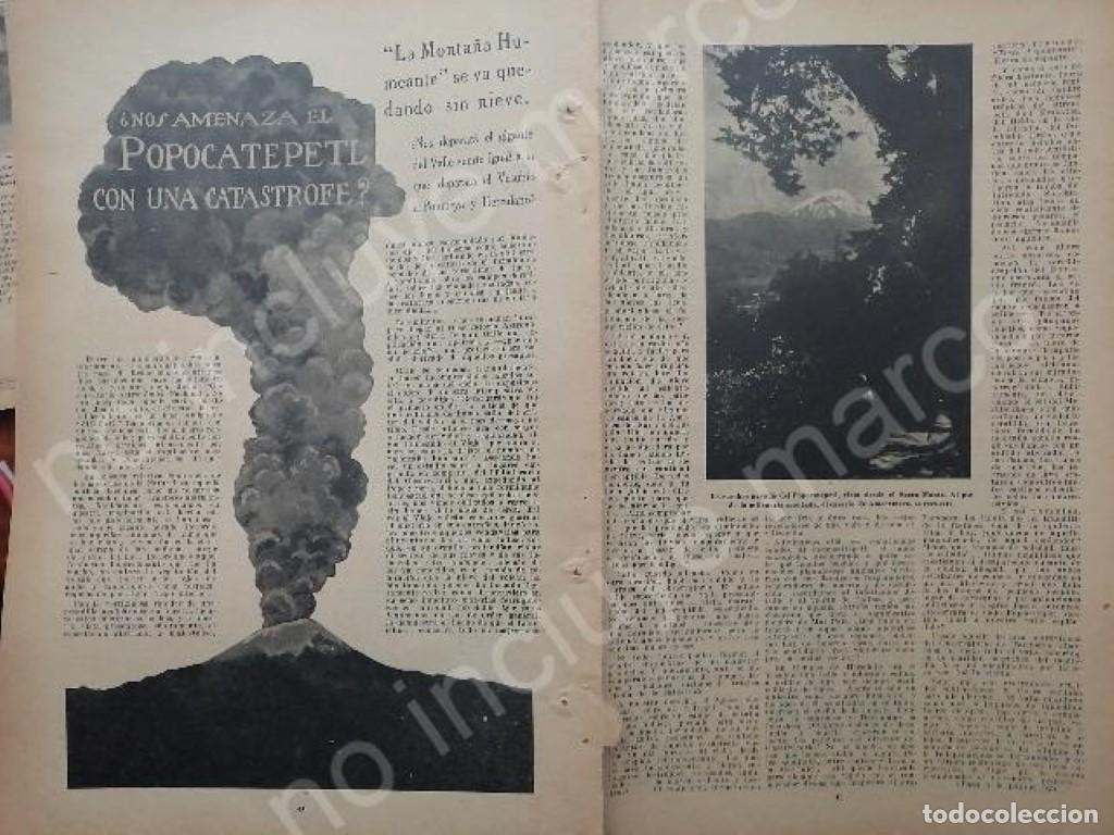 Sammeln von Plakaten: AFICHE ANTIGUO 1920 VOLCAN POPOCATEPETL AMENAZA