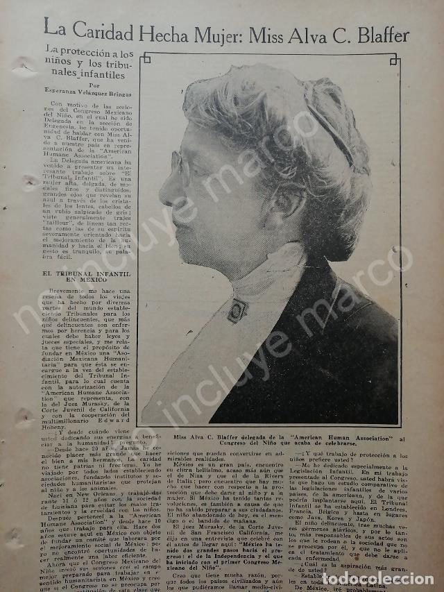 Sammeln von Plakaten: AFICHE ANTIGUO 1920 MISS. ALVA CLEMENTINE BLAFFER EN MEXICO