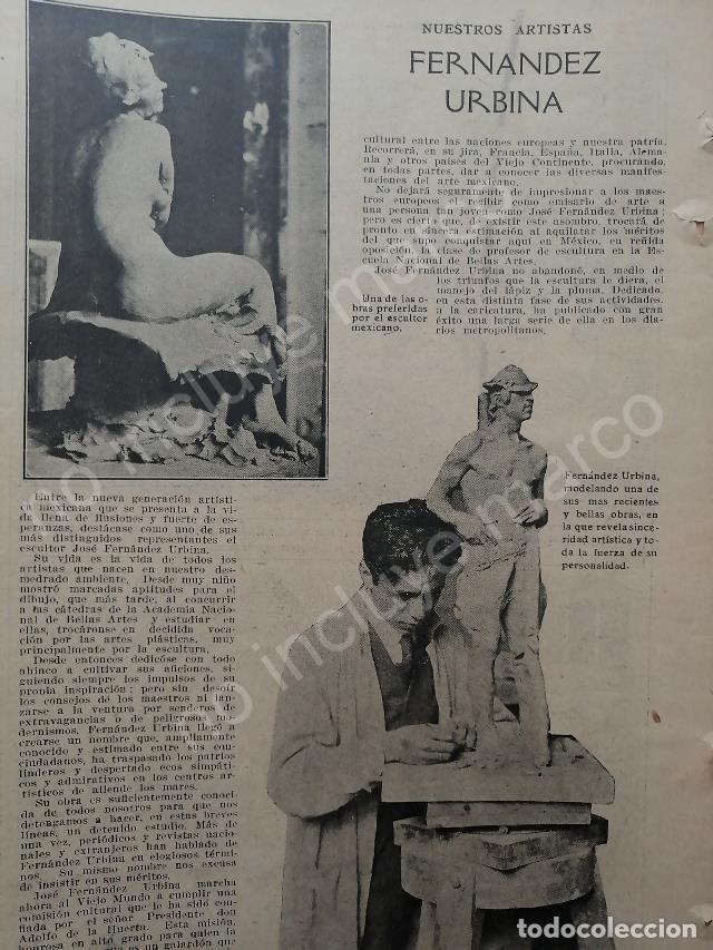 Sammeln von Plakaten: AFICHE ANTIGUO 1920 INICIOS DEL ESCULTOR, JOSE FERNANDEZ URBINA