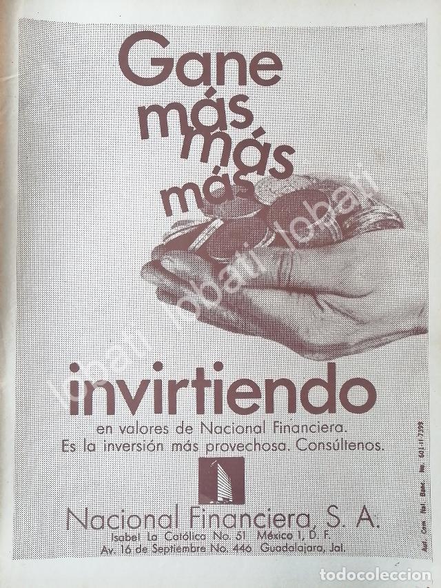 Sammeln von Plakaten: CARTEL ANTIGUO ORIGINAL DE BANCO NACIONAL FINANCIERA 1970 /209