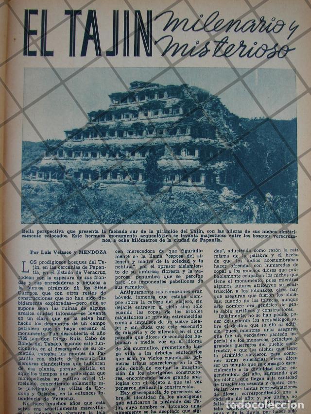 Poster collecting: AFICHE ANTIGUO 1939 RUINAS DE EL TAJIN