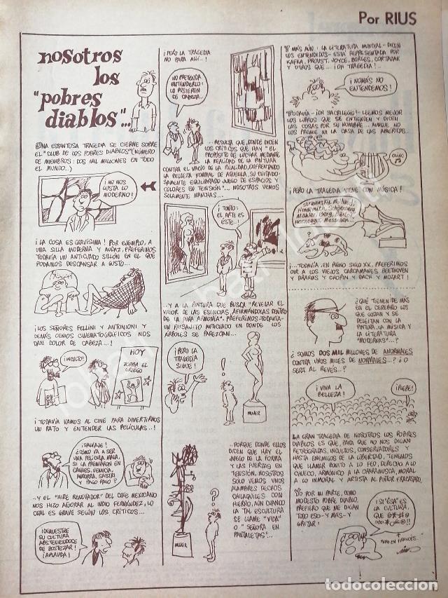 Poster collecting: CARTEL ANTIGUO ORIGINAL DE CARICATURA VINTAGE. RIUS. 1966 NOSOTROS LOS POBRES DIABLOS