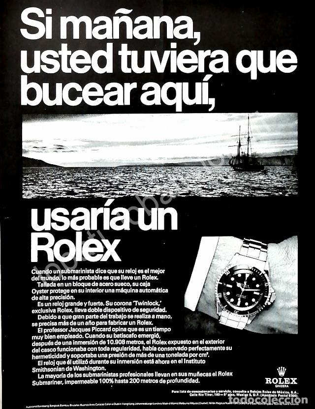 Poster collecting: CARTEL ANTIGUO ORIGINAL DE RELOJES ROLEX OYSTER PERPETUAL 1960s / 76
