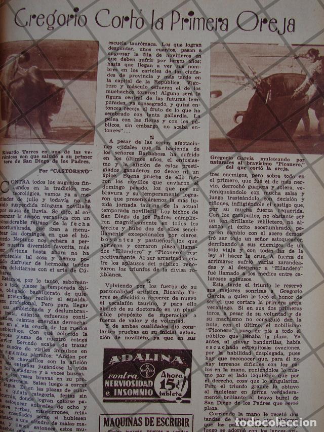 Poster collecting: AFICHE ANTIGUO 1939 EL TORERO GREGORIO GARCIA Y MAS