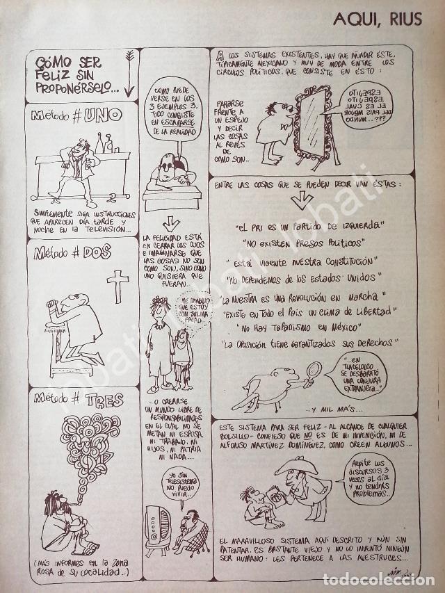 Collectionnisme d'affiches: CARTEL ANTIGUO ORIGINAL DE CARICATURA RETRO DE RIUS. 1969 COMO SER FELIZ