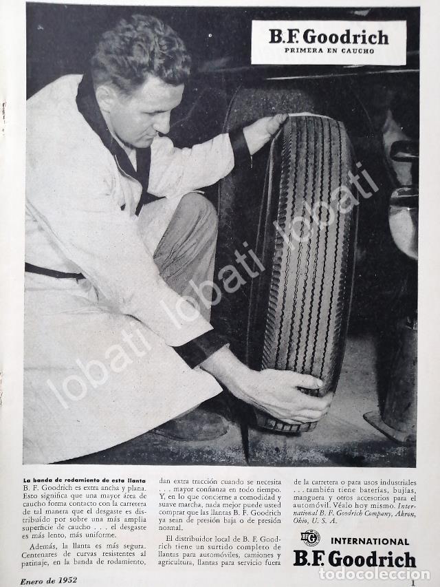 Colecionismo de cartazes: CARTEL ANTIGUO ORIGINAL DE LLANTAS B.F. GOODRICH 1952 /74