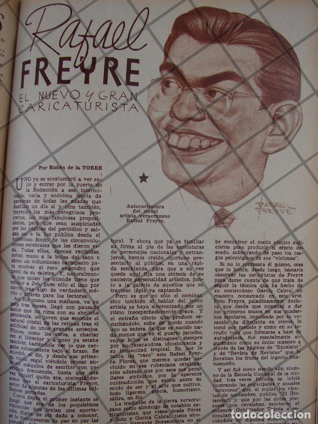 Colecionismo de cartazes: AFICHE ANTIGUO 1939 RAFAEL FREYRE, CARICATURISTA