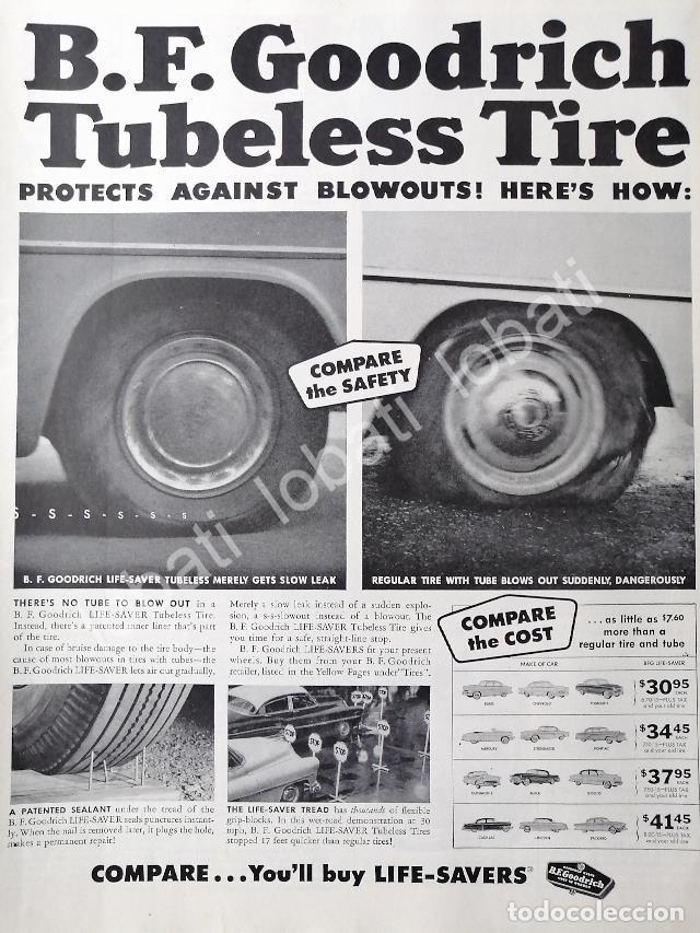 Collezionismo di affissi: CARTEL ANTIGUO ORIGINAL DE DE LLANTAS B.F GOOGDRICH 1950 /N81