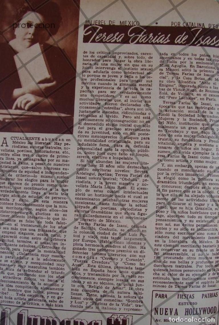 Collezionismo di affissi: AFICHE ANTIGUO 1939 TERESA FARIAS DE ISASI / ESCRIORES