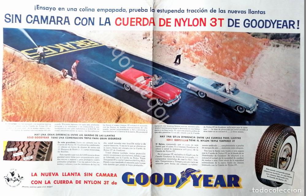 Collezionismo di affissi: CARTEL ANTIGUO ORIGINAL DE LLANTAS GOODYEAR SIN CAMARA 3T 1956 /100