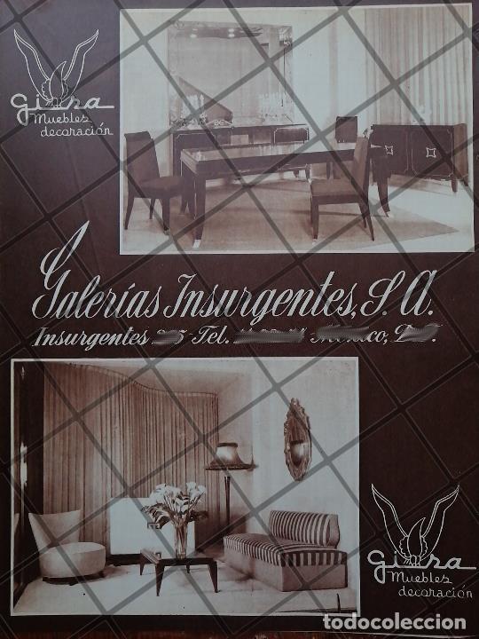 Collezionismo di affissi: CARTEL ANTIGUO TIENDA GALERIA INSURGENTES S.A 1951 /846