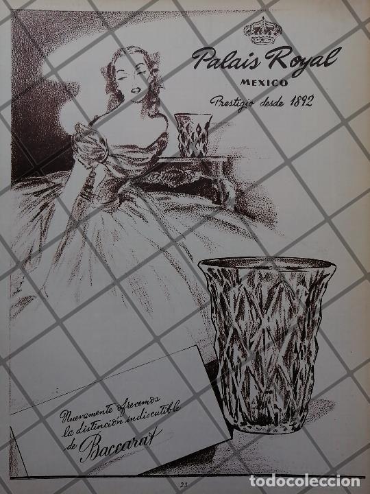 Collectionnisme d'affiches: CARTEL ANTIGUO JOYERIA PALAIS ROYAL, CRISTAL DE BACCARAT 1951 /854