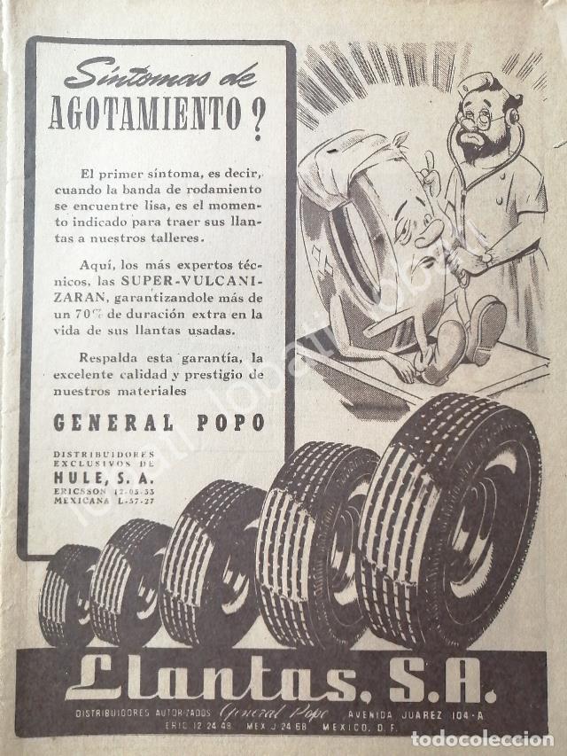 Collectionnisme d'affiches: CARTEL ANTIGUO ORIGINAL DE DE LLANTAS GENERAL POPO 1951 /115