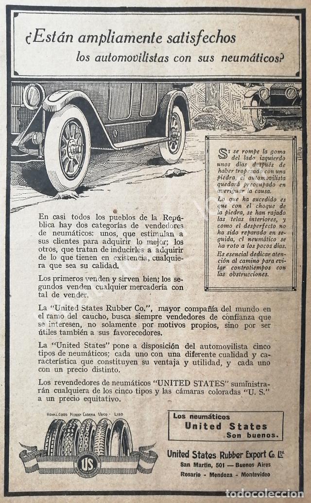 Colecionismo de cartazes: CARTEL ANTIGUO ORIGINAL DE LLANTAS U.S. RUBBER 1926 /120
