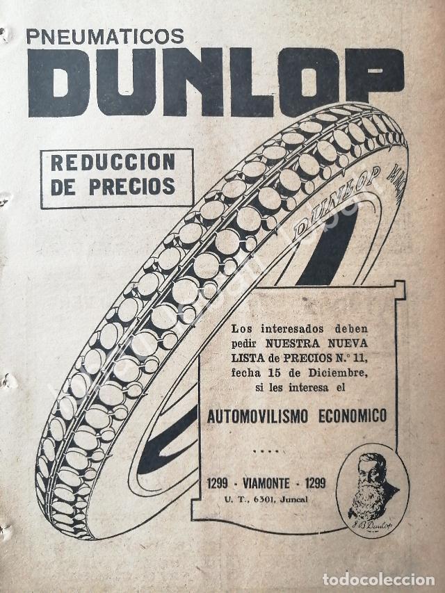 Colecionismo de cartazes: CARTEL ANTIGUO ORIGINAL DE LLANTAS DUNLOP 1926 /121