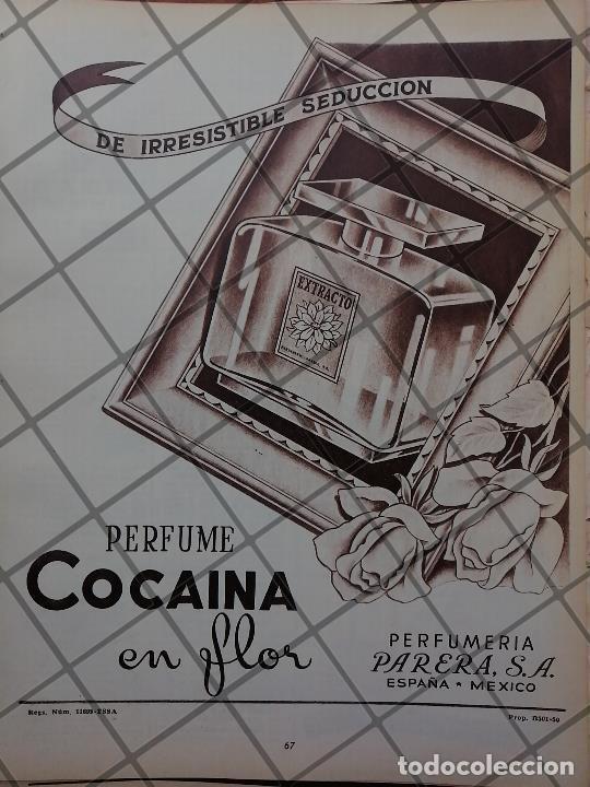 Colecionismo de cartazes: CARTEL PUBLICITARIO ANTIGUO PERFUME. COCAINA EN FLOR 1951