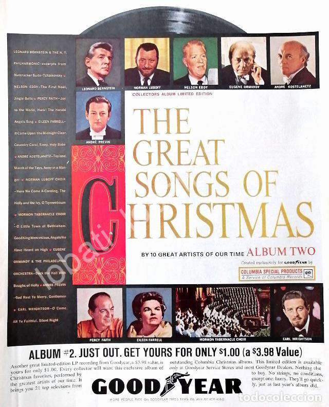 Colecionismo de cartazes: CARTEL ANTIGUO ORIGINAL DE PROMOCION DE LLANTAS GOODYEAR & ARTISTAS DE 1964 /126 / FEP