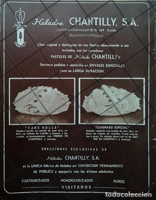 Colecionismo de cartazes: CARTEL ANTIGUO ORIGINAL HELADERIAS CHANTILLY S.A /249