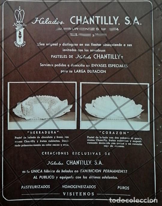 Colecionismo de cartazes: CARTEL ANTIGUO ORIGINAL HELADERIAS CHANTILLY S.A /250